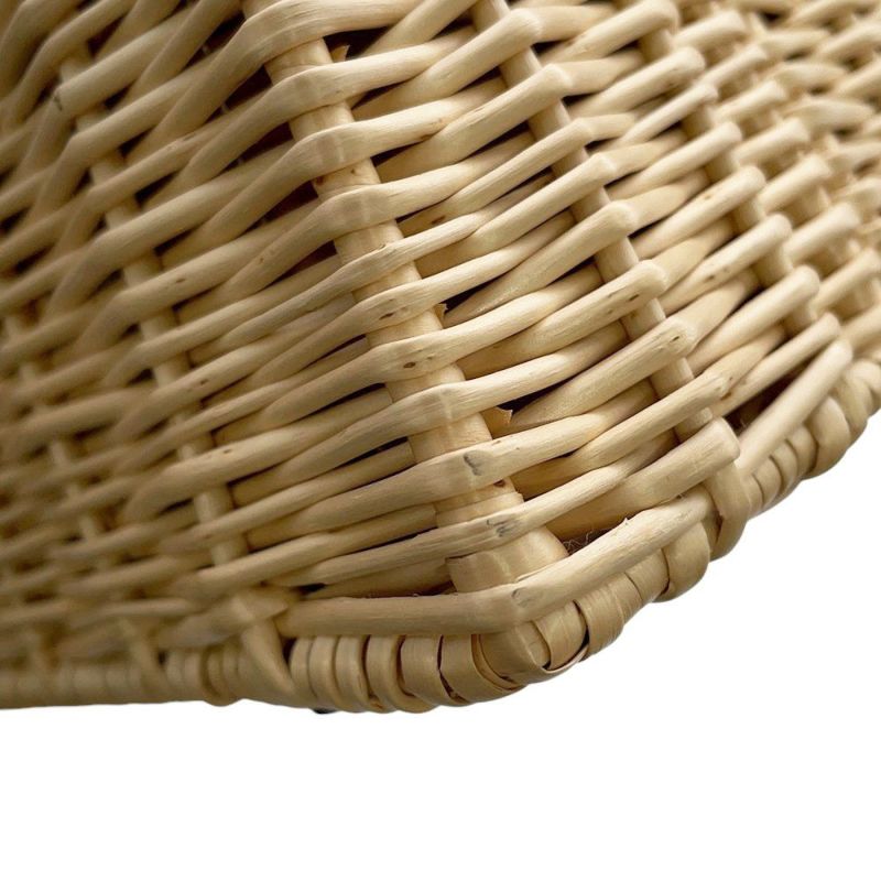 エルメス ハンドバッグ ケリー35 ピクニック ナチュラル/フォーブ/シルバー金具 ラタン/バレニア □O刻印