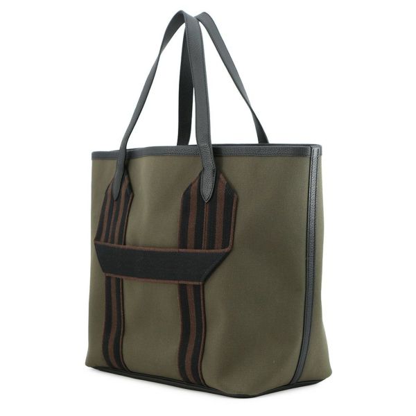 エルメス トートバッグ ピュール サングル ヴェールブロンズ/ブラック/エベンヌ/シルバー金具 トワルミリタリー/トリヨンクレマンス U刻印