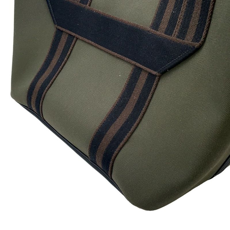 エルメス トートバッグ ピュール サングル ヴェールブロンズ/ブラック/エベンヌ/シルバー金具 トワルミリタリー/トリヨンクレマンス U刻印