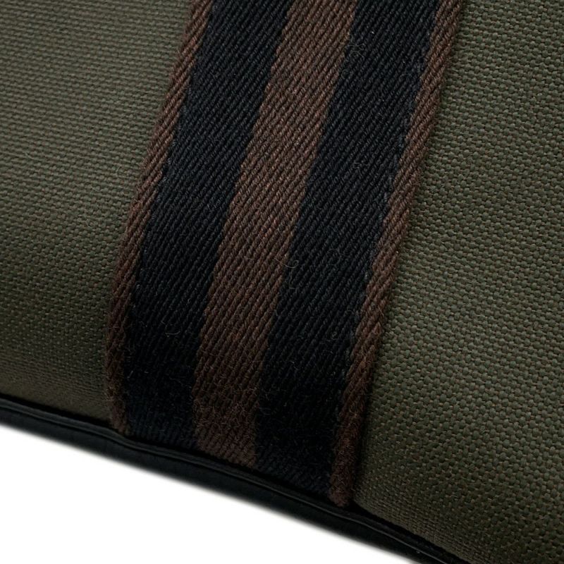 エルメス トートバッグ ピュール サングル ヴェールブロンズ/ブラック/エベンヌ/シルバー金具 トワルミリタリー/トリヨンクレマンス U刻印