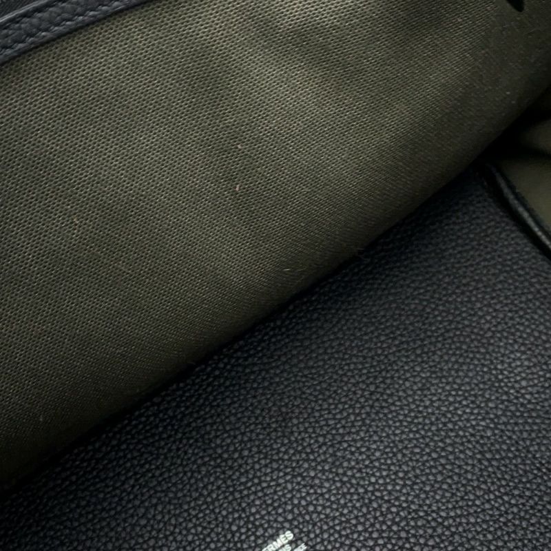 エルメス トートバッグ ピュール サングル ヴェールブロンズ/ブラック/エベンヌ/シルバー金具 トワルミリタリー/トリヨンクレマンス U刻印