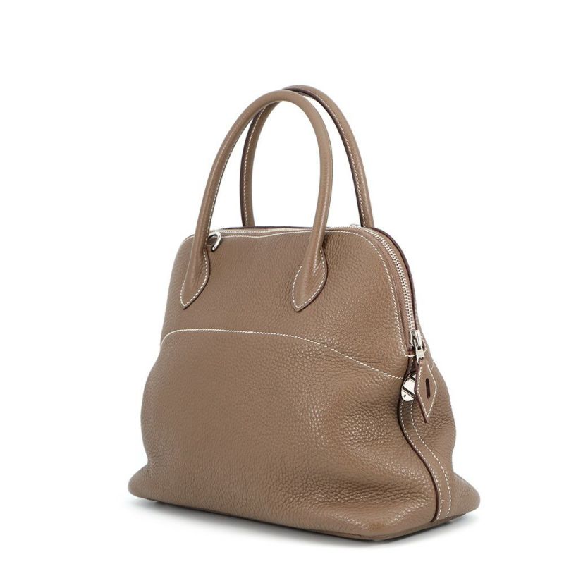 エルメス ハンドバッグ ボリード31 エトゥープ/シルバー金具 トリヨンクレマンス X刻印 2wayショルダー