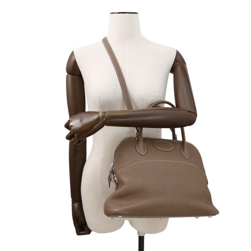 エルメス ハンドバッグ ボリード31 エトゥープ/シルバー金具 トリヨンクレマンス X刻印 2wayショルダー