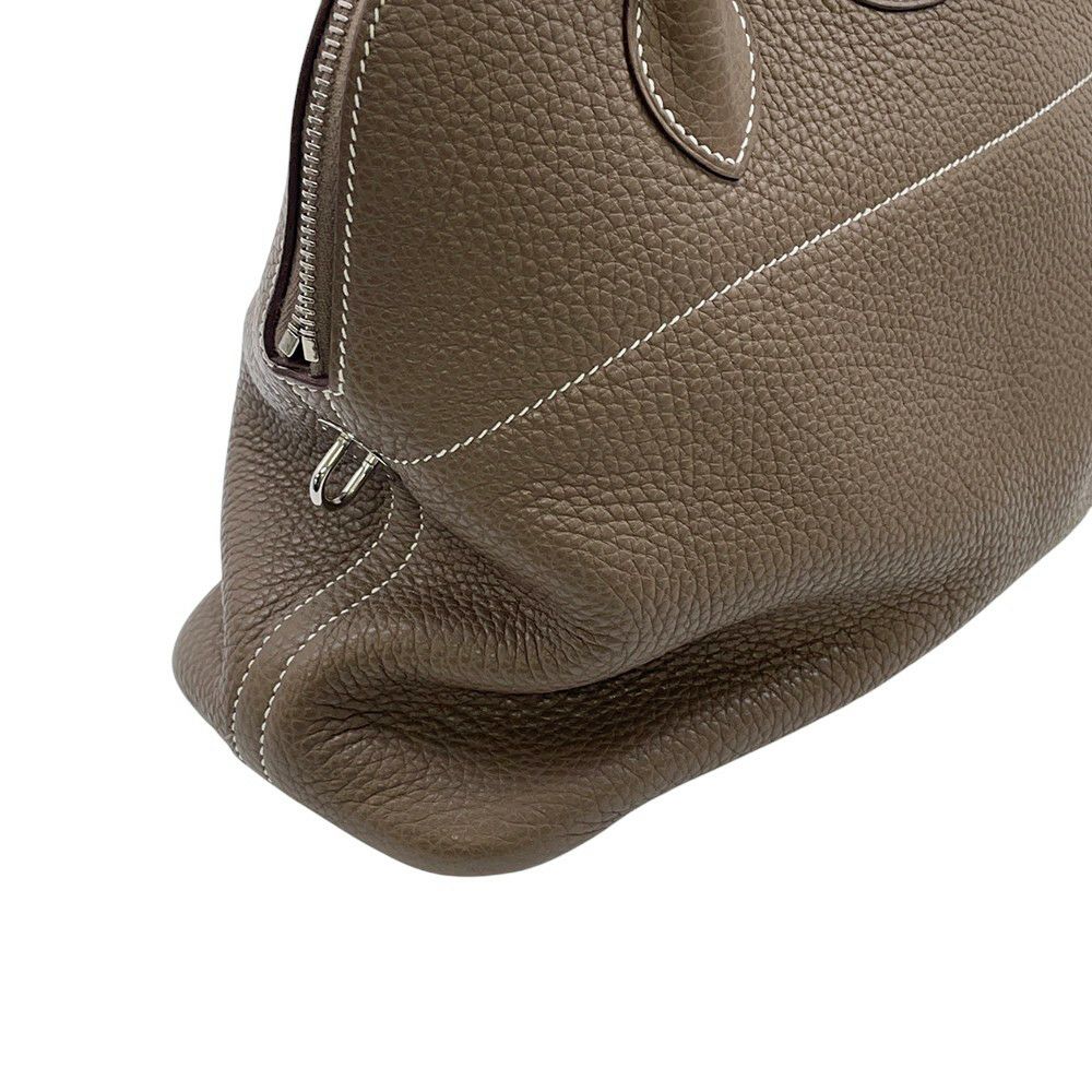 エルメス ハンドバッグ ボリード31 エトゥープ/シルバー金具 トリヨンクレマンス X刻印 2wayショルダー