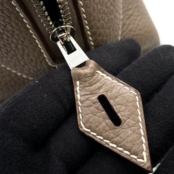 エルメス ハンドバッグ ボリード31 エトゥープ/シルバー金具 トリヨンクレマンス X刻印 2wayショルダー