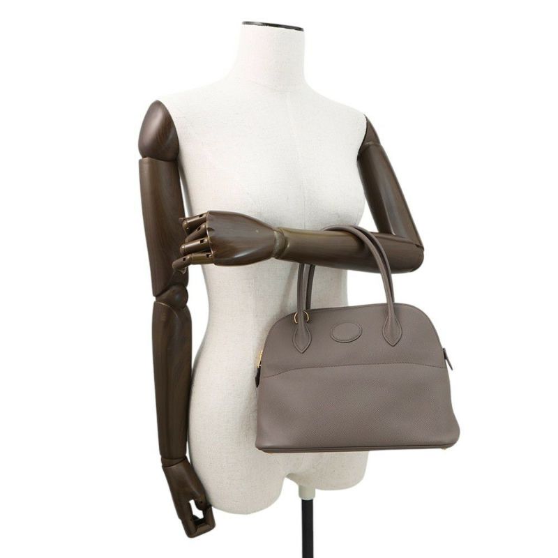 エルメス ハンドバッグ ボリード27 エタン/ゴールド金具 エプソン D刻印 2wayショルダー