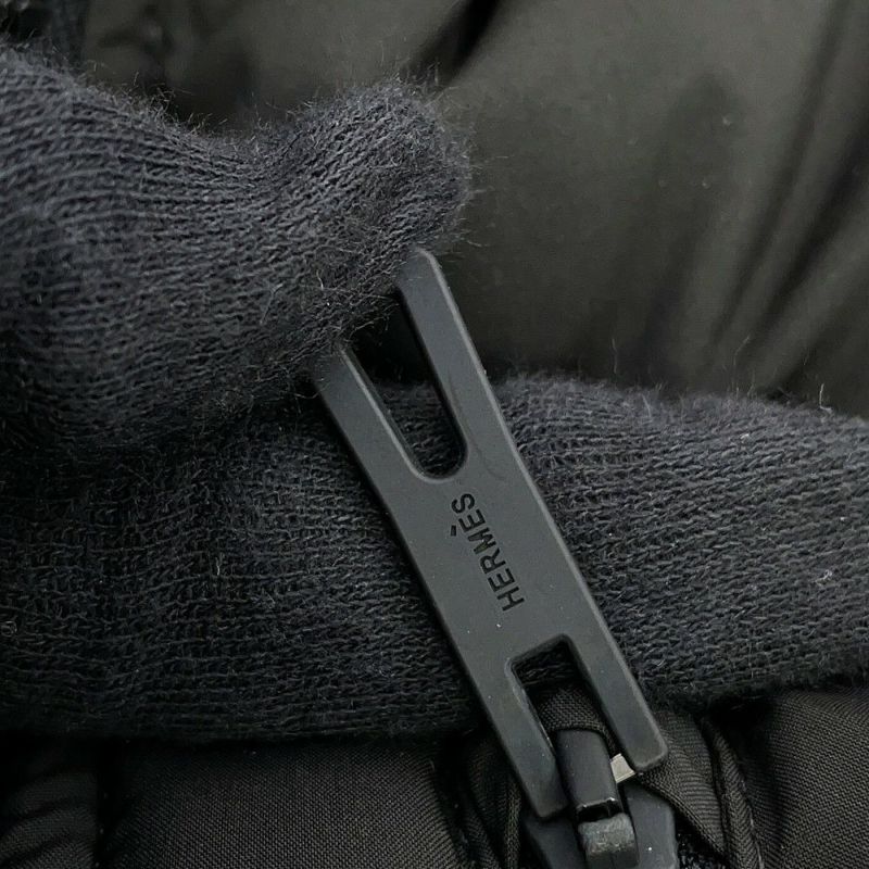 エルメス ダウンベスト セリエ ワッペン ノースリーブダウン レディースサイズ36 HERMES アウター 黒