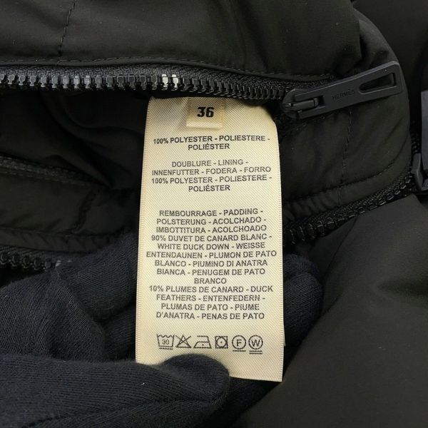 エルメス ダウンベスト セリエ ワッペン ノースリーブダウン レディースサイズ36 HERMES アウター 黒