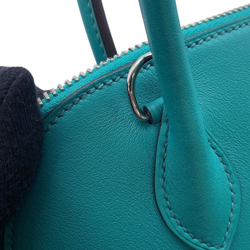 エルメス ハンドバッグ ボリード27 ブルーパオン/シルバー金具 スイフト X刻印 2wayショルダー