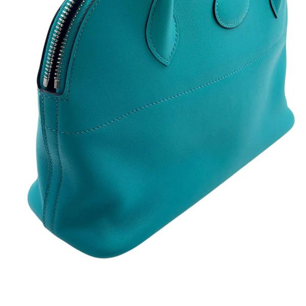 エルメス ハンドバッグ ボリード27 ブルーパオン/シルバー金具 スイフト X刻印 2wayショルダー