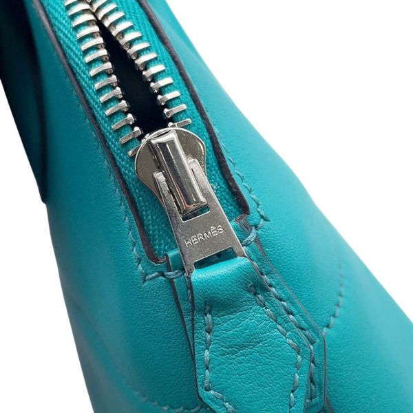 エルメス ハンドバッグ ボリード27 ブルーパオン/シルバー金具 スイフト X刻印 2wayショルダー