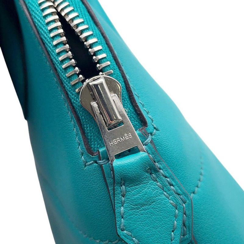 エルメス ハンドバッグ ボリード27 ブルーパオン/シルバー金具 スイフト X刻印 2wayショルダー