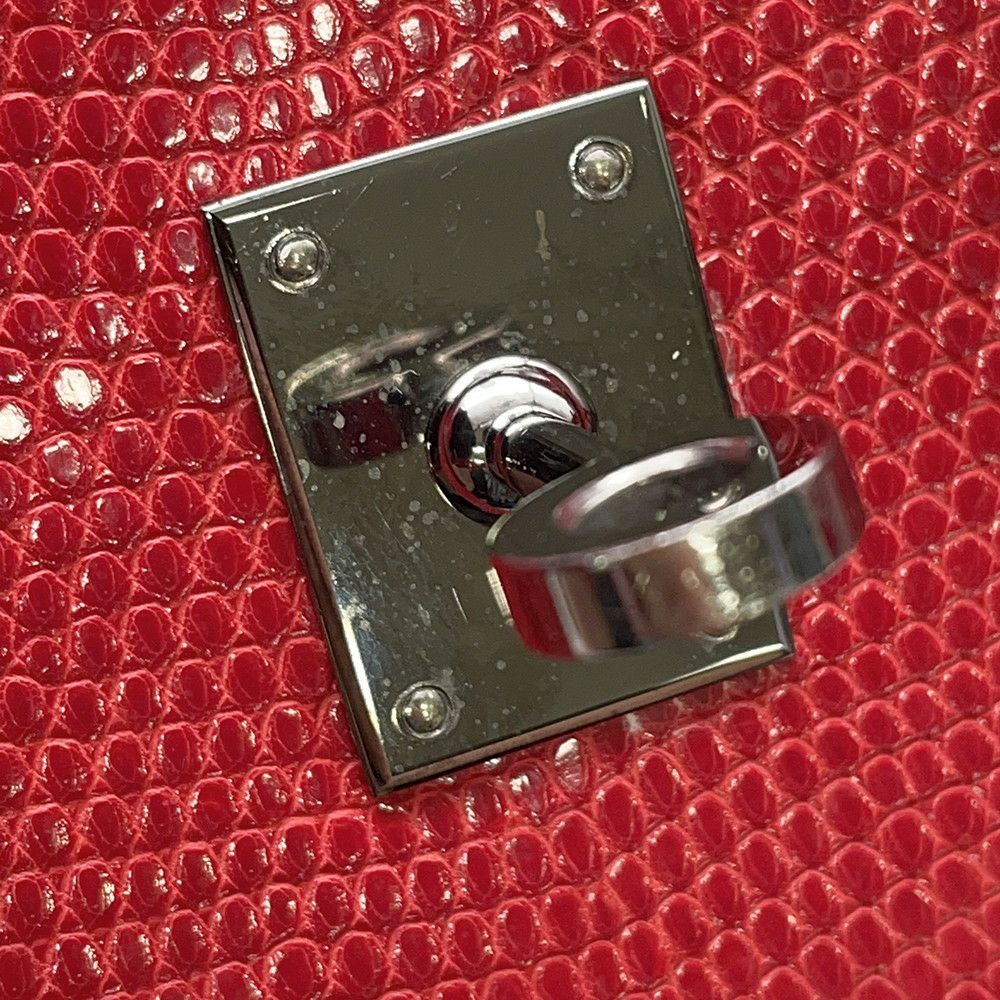 エルメス バーキン25 ルージュモワイヤン/ルテニウム金具 リザード □J刻印 HERMES Birkin ハンドバッグ