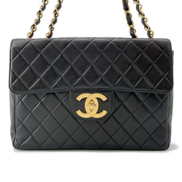 シャネル チェーンショルダーバッグ マトラッセ30 ココマーク ラムスキン A04412 CHANEL デカマト 黒