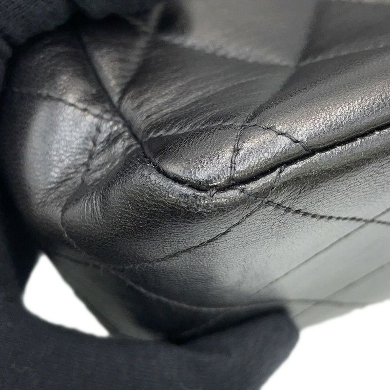 シャネル チェーンショルダーバッグ マトラッセ30 ココマーク ラムスキン A04412 CHANEL デカマト 黒