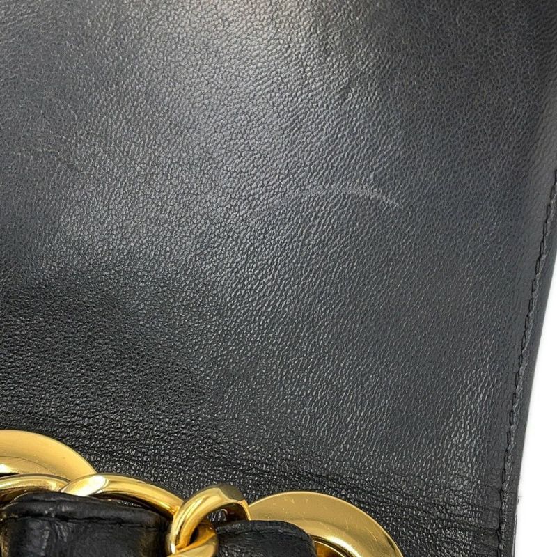 シャネル チェーンショルダーバッグ マトラッセ30 ココマーク ラムスキン A04412 CHANEL デカマト 黒