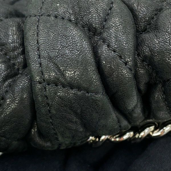 シャネル チェーンショルダーバッグ マトラッセ チェーンアラウンド レザー CHANEL 黒