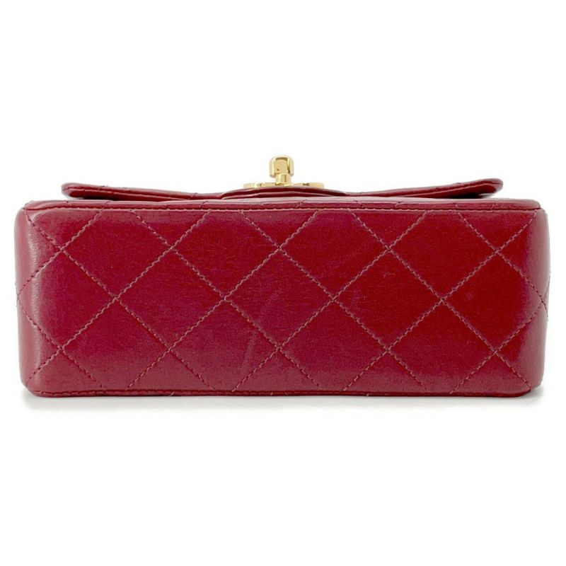 シャネル チェーンショルダーバッグ ミニマトラッセ ココマーク ラムスキン CHANEL ミニマト