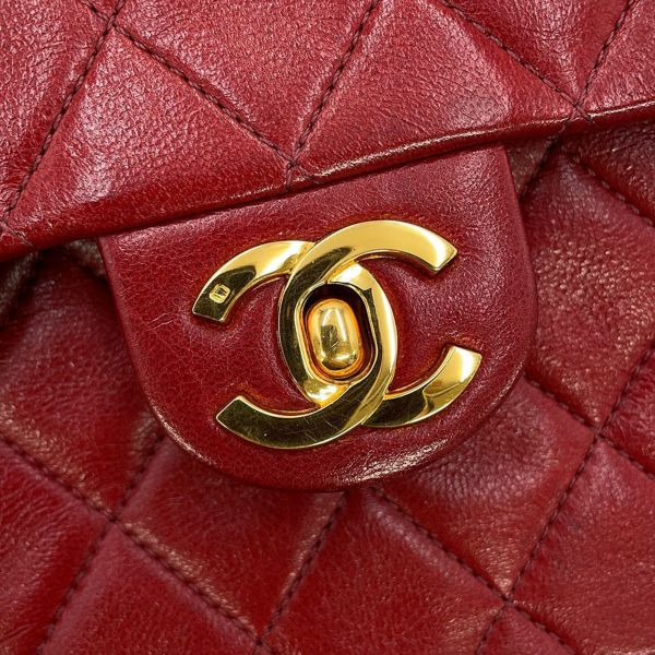 シャネル チェーンショルダーバッグ ミニマトラッセ ココマーク ラムスキン CHANEL ミニマト