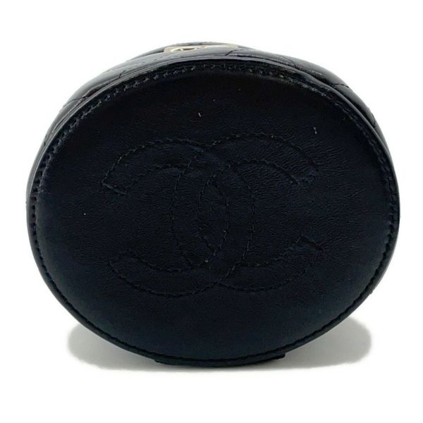シャネル ハンドバッグ ミニ バニティバッグ マトラッセ ココマーク ラムスキン AP2729 CHANEL 黒
