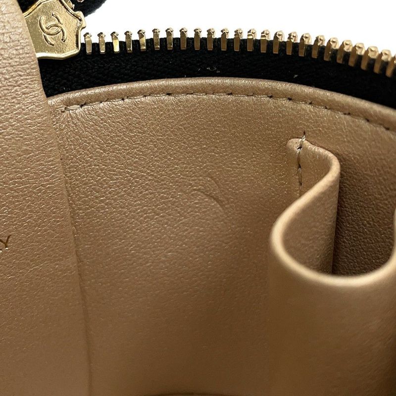 シャネル ハンドバッグ ミニ バニティバッグ マトラッセ ココマーク ラムスキン AP2729 CHANEL 黒