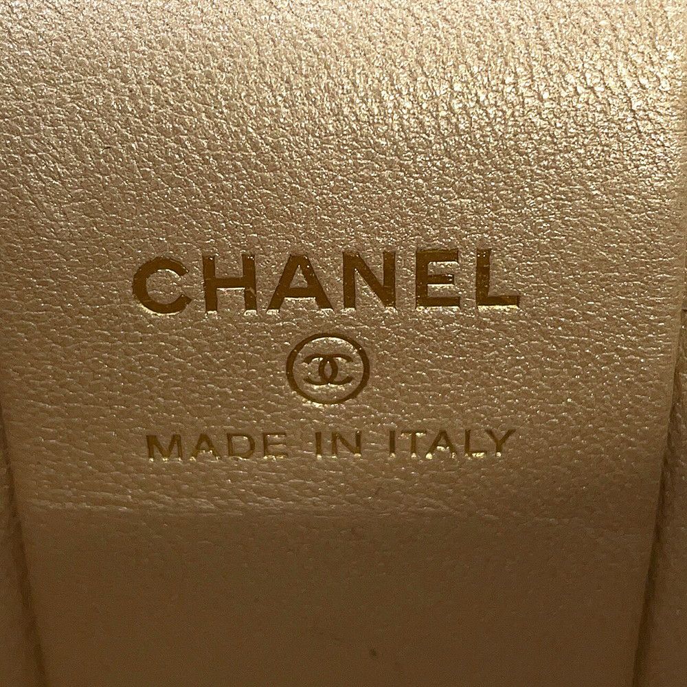 シャネル ハンドバッグ ミニ バニティバッグ マトラッセ ココマーク ラムスキン AP2729 CHANEL 黒
