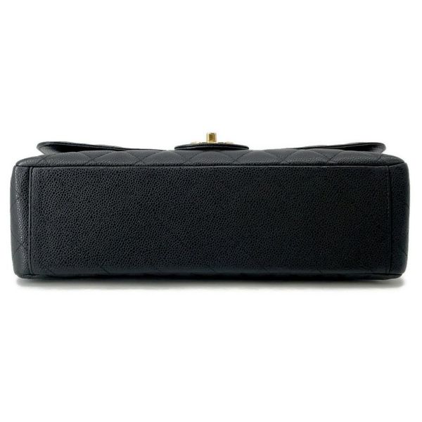 シャネル チェーンショルダーバッグ マトラッセ34 ココマーク マキシ ダブルフラップ Wチェーン A58601 デカマト 黒