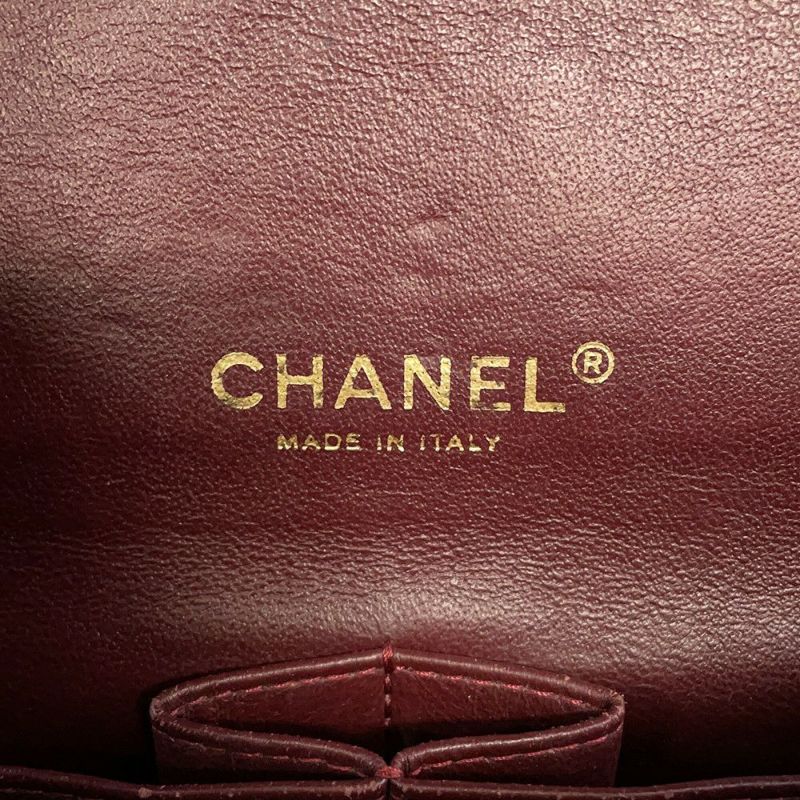 シャネル チェーンショルダーバッグ マトラッセ34 ココマーク マキシ ダブルフラップ Wチェーン A58601 デカマト 黒