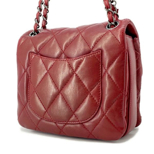 シャネル チェーンショルダーバッグ ミニマトラッセ ココマーク ラムスキン CHANEL