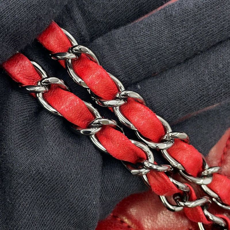 シャネル チェーンショルダーバッグ ミニマトラッセ ココマーク ラムスキン CHANEL