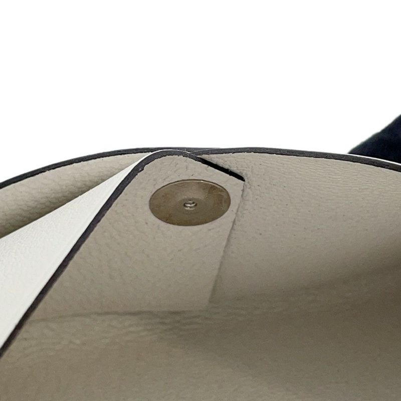 エルメス コインケース カルヴィ デュオ Selle en Desordres ナタ/マルチカラー/シルバー金具 スイフト B刻印 財布 白