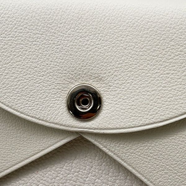 エルメス コインケース カルヴィ デュオ Selle en Desordres ナタ/マルチカラー/シルバー金具 スイフト B刻印 財布 白