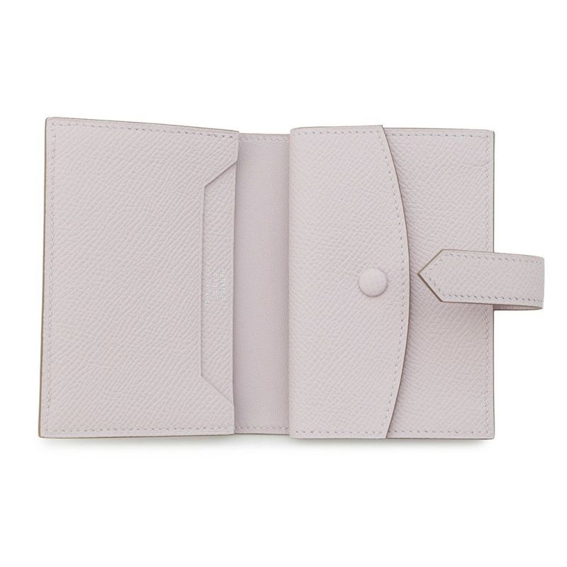 エルメス カードケース ベアン ミニ 小銭入れ付き モーヴペール/シルバー金具 エプソン B刻印 ERMES 名刺入れ コインケース