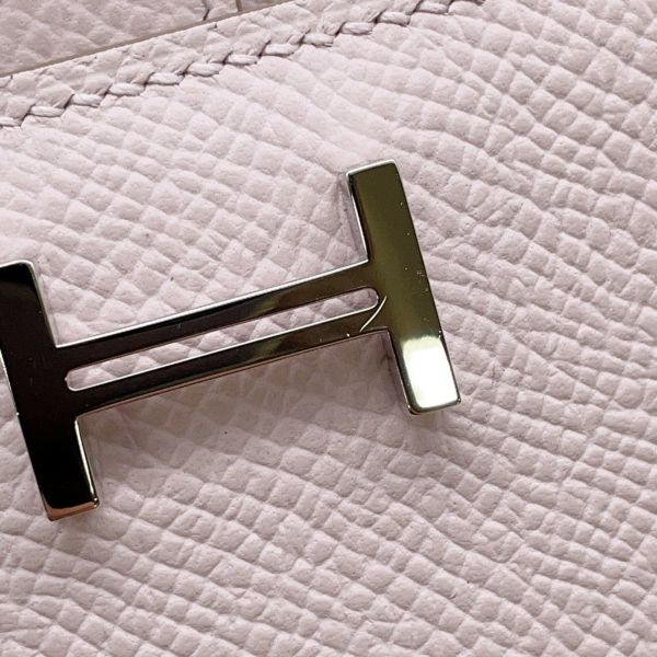 エルメス カードケース ベアン ミニ 小銭入れ付き モーヴペール/シルバー金具 エプソン B刻印 ERMES 名刺入れ コインケース