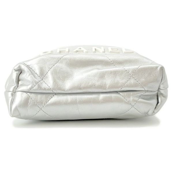 シャネル ハンドバッグ CHANEL 22 ミニ ココマーク シャイニーカーフレザー AS3980 CHANEL 2way 白