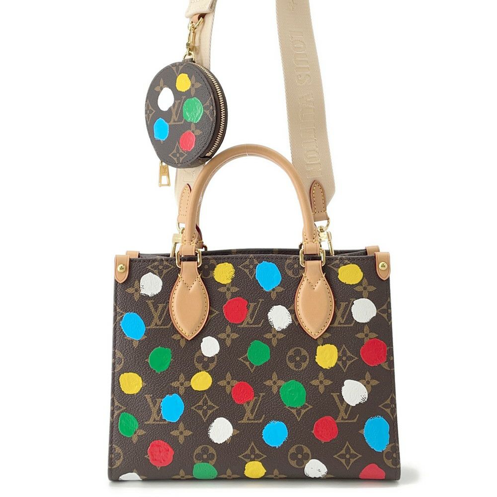 ルイヴィトン トートバッグ モノグラム LV × YK オンザゴーPM ドット M46380 草間彌生 コラボ