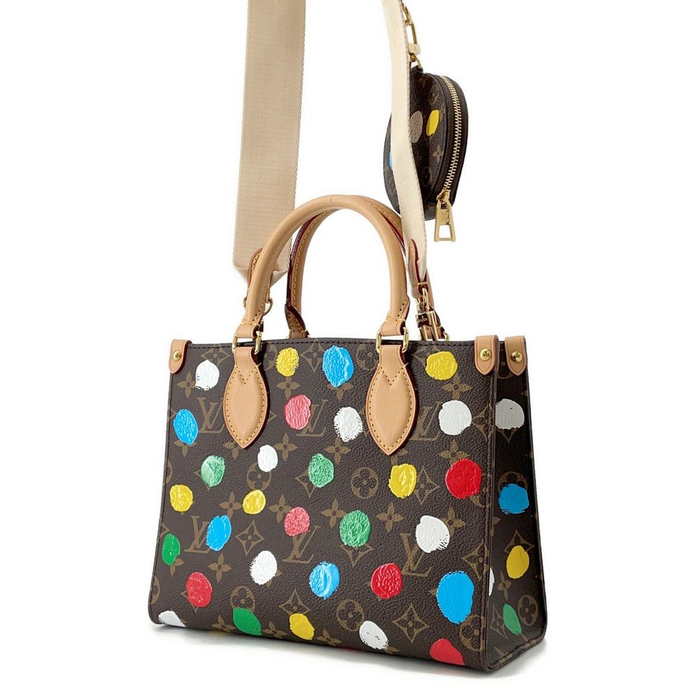 ルイヴィトン トートバッグ モノグラム LV × YK オンザゴーPM ドット M46380 草間彌生 コラボ