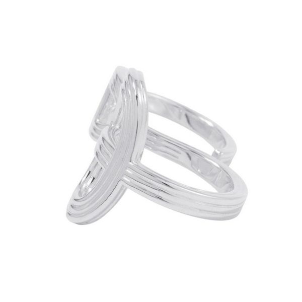 エルメス リング シェーヌダンクル24 ダブルリング TGM SV925 リングサイズ53 HERMES 指輪 ジュエリー