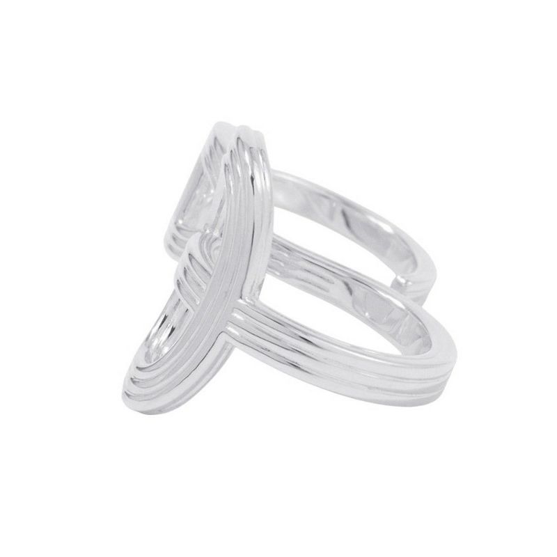 エルメス リング シェーヌダンクル24 ダブルリング TGM SV925 リングサイズ53 HERMES 指輪 ジュエリー