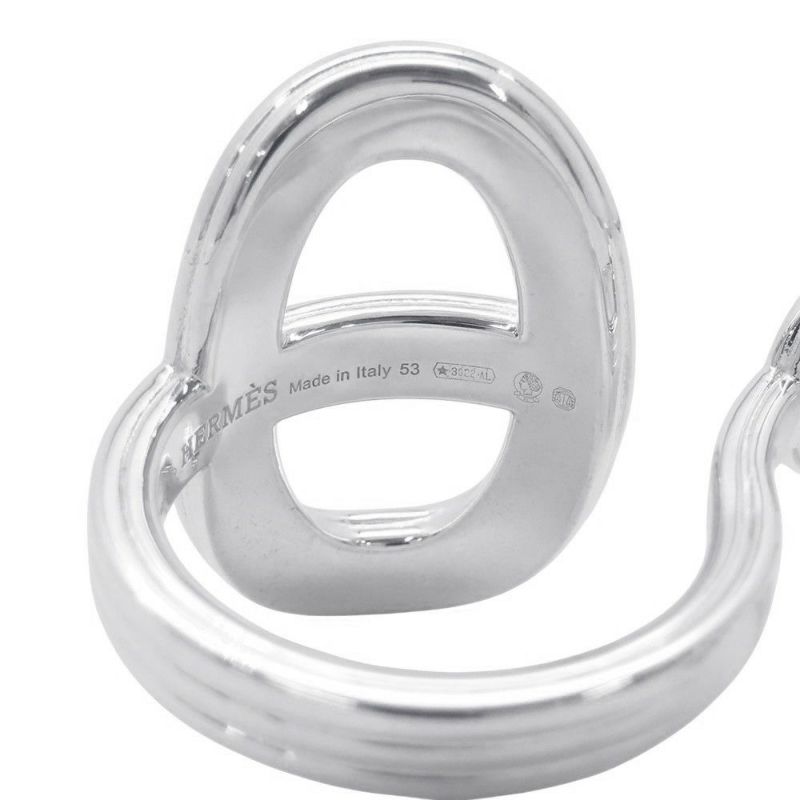 エルメス リング シェーヌダンクル24 ダブルリング TGM SV925 リングサイズ53 HERMES 指輪 ジュエリー