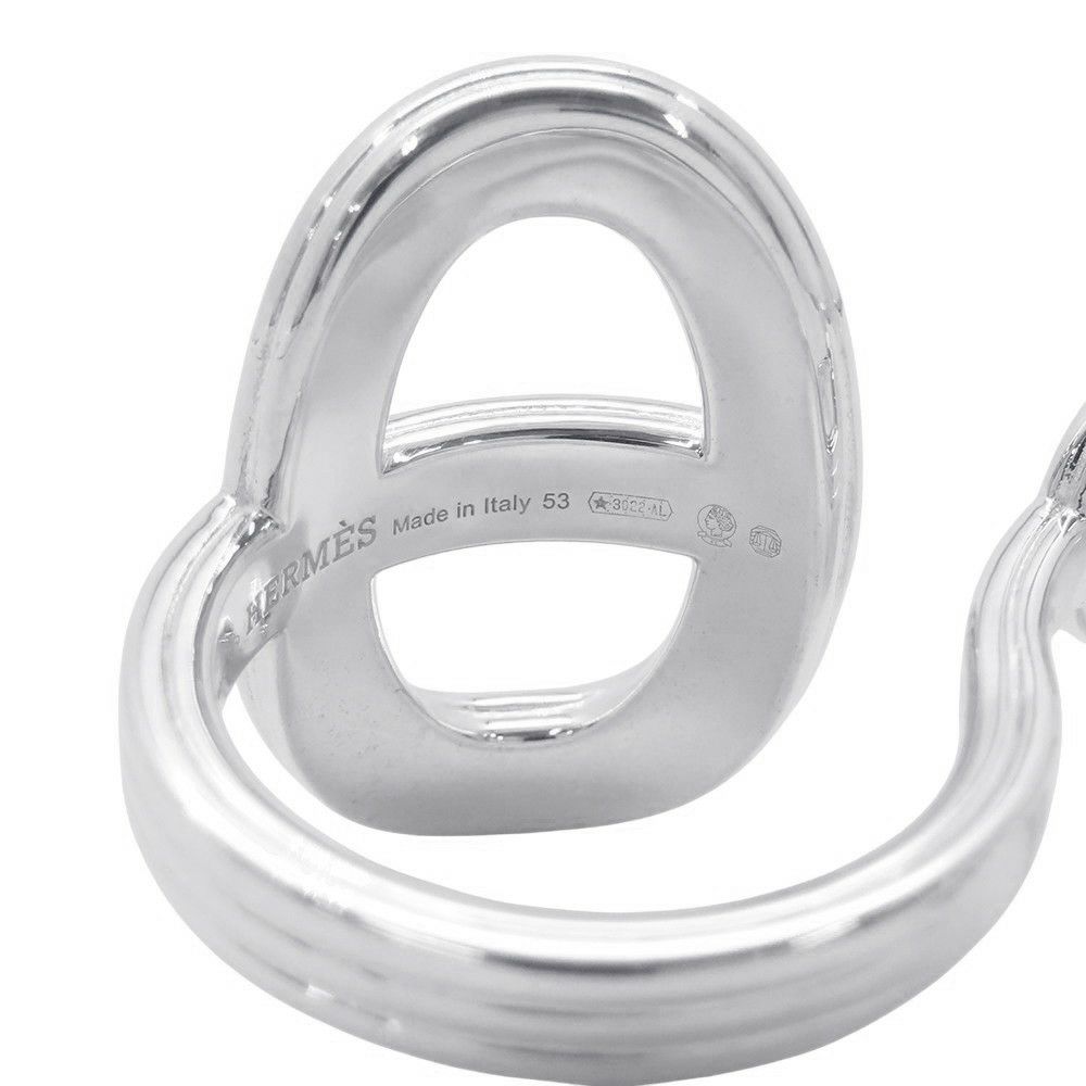 エルメス リング シェーヌダンクル24 ダブルリング TGM SV925 リングサイズ53 HERMES 指輪 ジュエリー