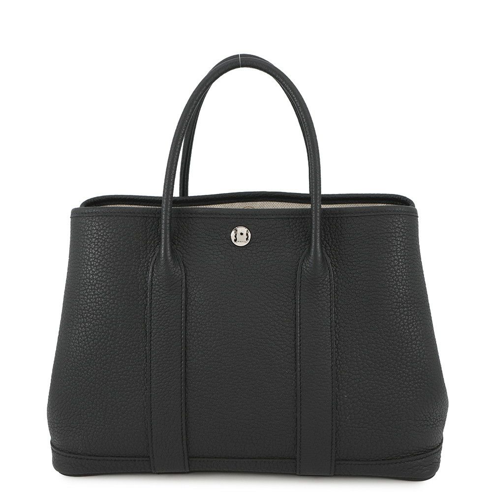 エルメス トートバッグ ガーデンパーティTPM ブラック/シルバー金具 ネゴンダ U刻印 黒