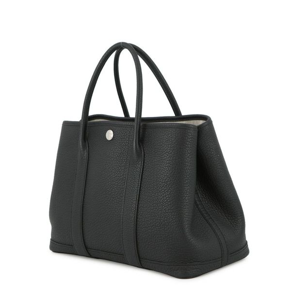 エルメス トートバッグ ガーデンパーティTPM ブラック/シルバー金具 ネゴンダ U刻印 黒