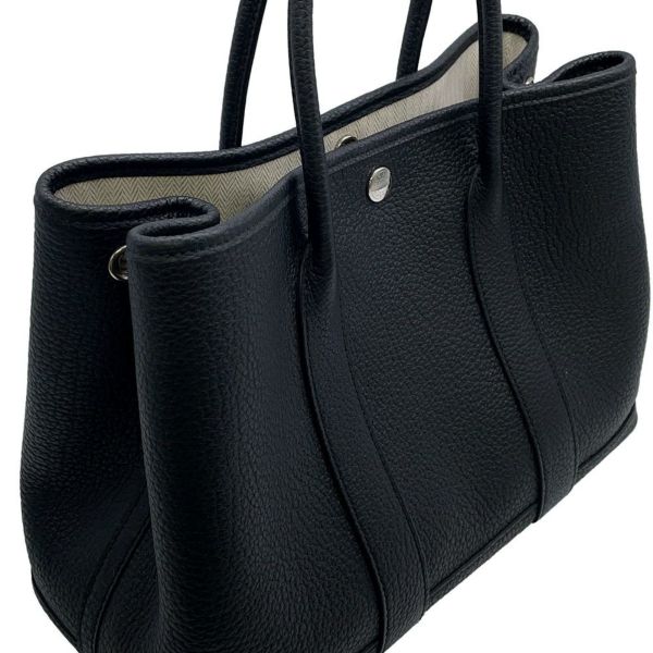 エルメス トートバッグ ガーデンパーティTPM ブラック/シルバー金具 ネゴンダ U刻印 黒