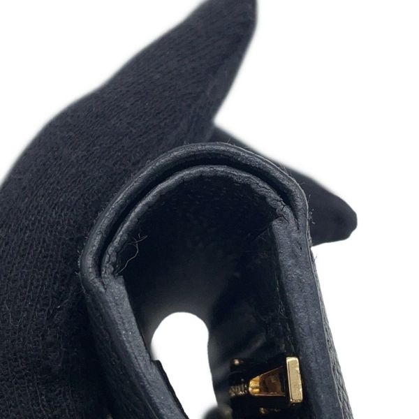 エルメス 二つ折り財布 ベアンコンパクト ブラック/ゴールド金具 エプソン W刻印 HERMES 財布 黒