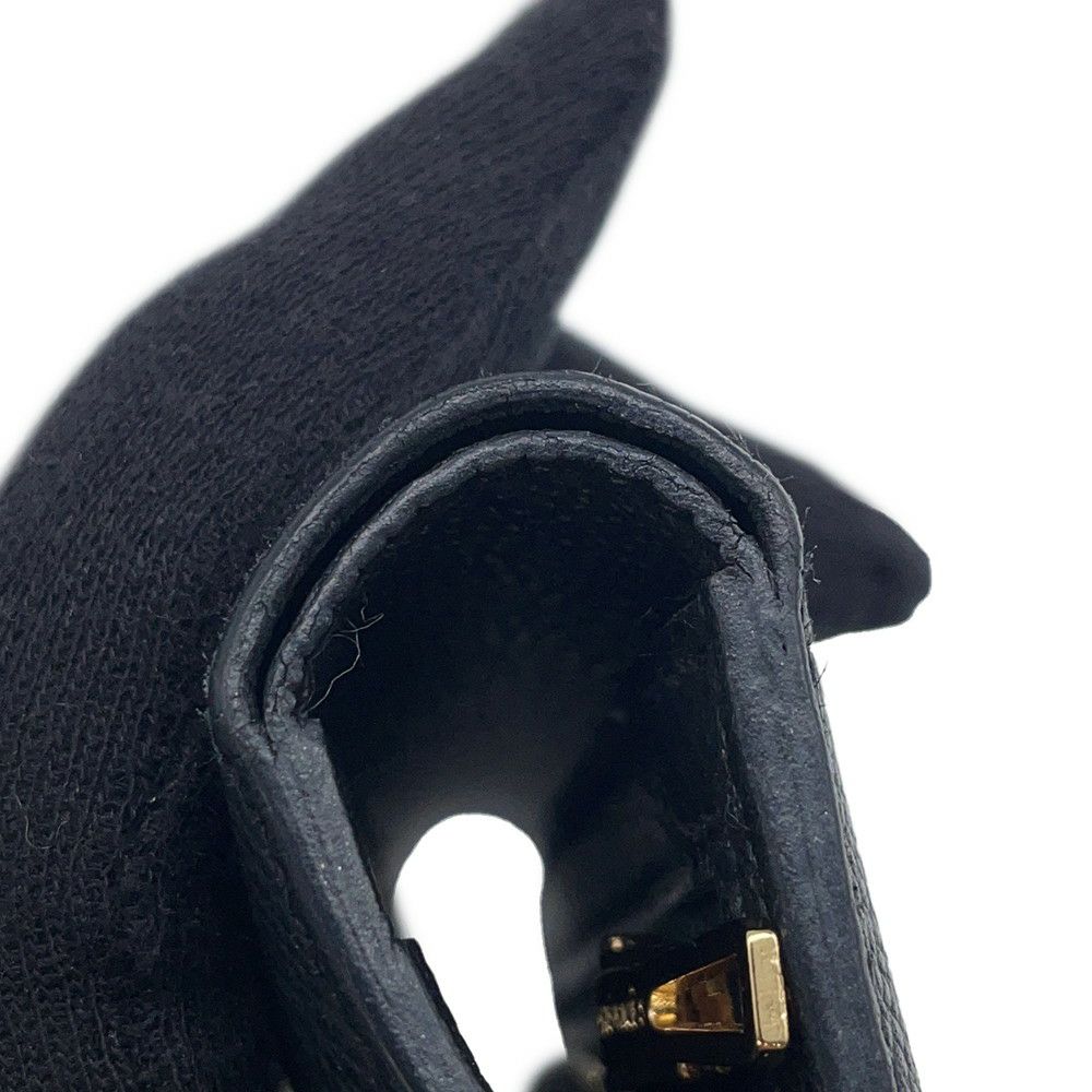 エルメス 二つ折り財布 ベアンコンパクト ブラック/ゴールド金具 エプソン W刻印 HERMES 財布 黒