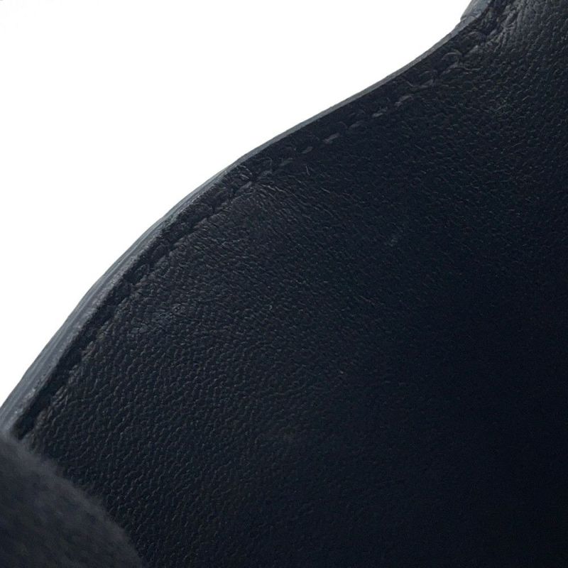 エルメス 二つ折り財布 ベアンコンパクト ブラック/ゴールド金具 エプソン W刻印 HERMES 財布 黒