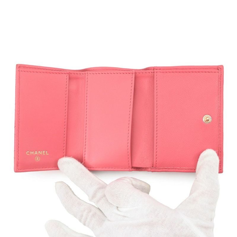 シャネル 三つ折財布 ココマーク マトラッセ ボーイシャネル A84432 CHANEL コンパクトウォレット
