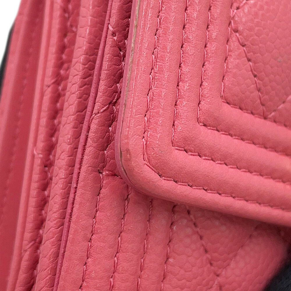 シャネル 三つ折財布 ココマーク マトラッセ ボーイシャネル A84432 CHANEL コンパクトウォレット