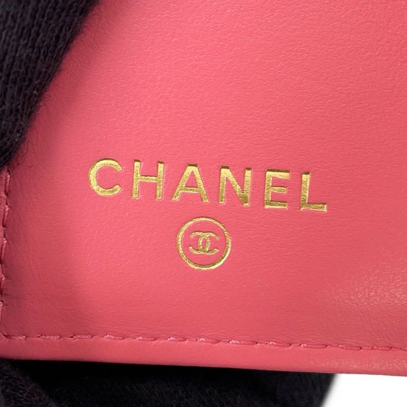 シャネル 三つ折財布 ココマーク マトラッセ ボーイシャネル A84432 CHANEL コンパクトウォレット